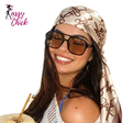 Fashion 90×90CM Geometric Printed Square Silk Scarf Bandana Sassy Chick Logo