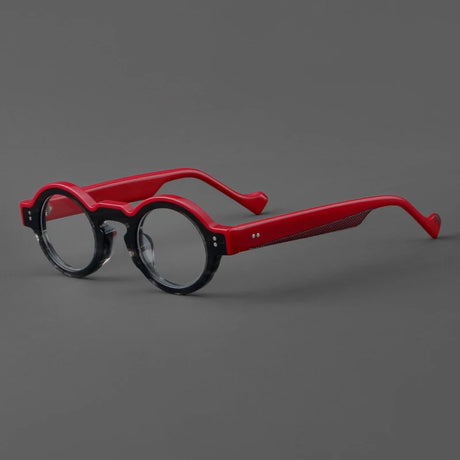 Red Fashion  Acetate Splicing Color Frame Glasses