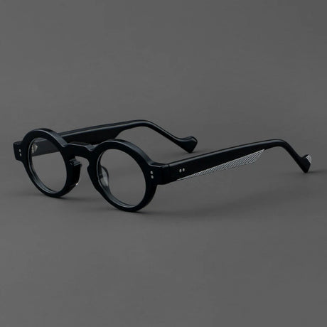 Black Fashion  Acetate Splicing Color Frame Glasses