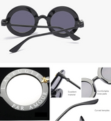 Size of Fashion Alphabet Bee Round Women Sunglasses