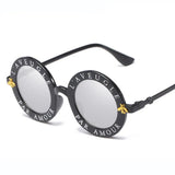 Fashion Alphabet Bee Round Women Sunglasses