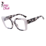 Fashion Anti-Blue Light Eyeglasses Optical Lens Sassy Chick Logo