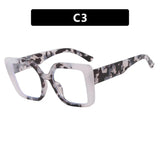 Gray White Fashion Anti-Blue Light Eyeglasses Optical Lens