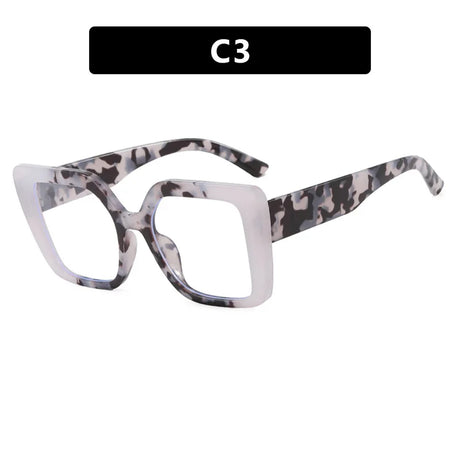 Gray White Fashion Anti-Blue Light Eyeglasses Optical Lens