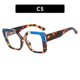 Leopard Blue Fashion Anti-Blue Light Eyeglasses Optical Lens