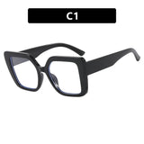 Black Fashion Anti-Blue Light Eyeglasses Optical Lens