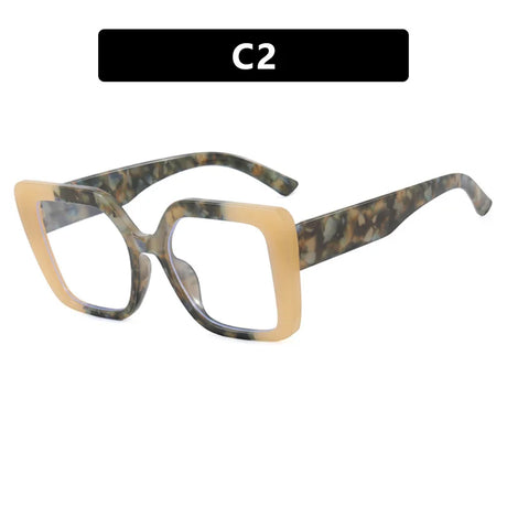 Brown Gray Fashion Anti-Blue Light Eyeglasses Optical Lens
