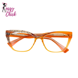 Fashion Anti Blue Colored Eyebrow Frame Eyeglass Sassy Chick Logo
