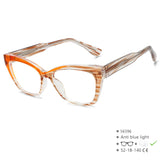 Brown Orange Fashion Anti Blue Colored Eyebrow Frame Eyeglass