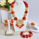 Fashion Beads African Coral Jewelry Set