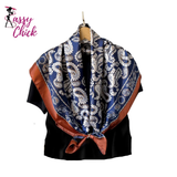 Fashion Bohemian Pattern Square 90*90cm Silk Scarf Bandanna Sassy Chick Logo