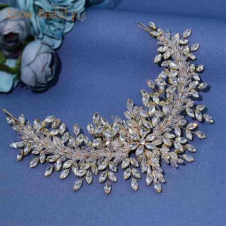 gold silver bridal hair piece 