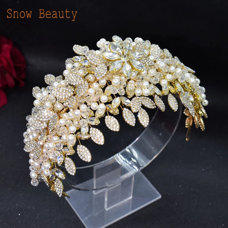 gold bridal hair piece 