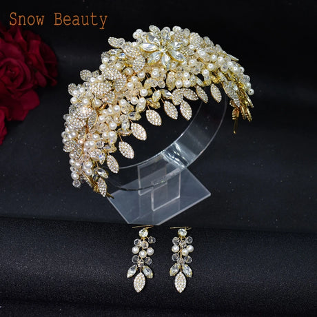 gold bridal hair piece 