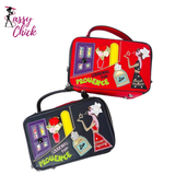 Fashion Cartoon Pattern Box Design Shoulder Bag Sassy Chick Logo