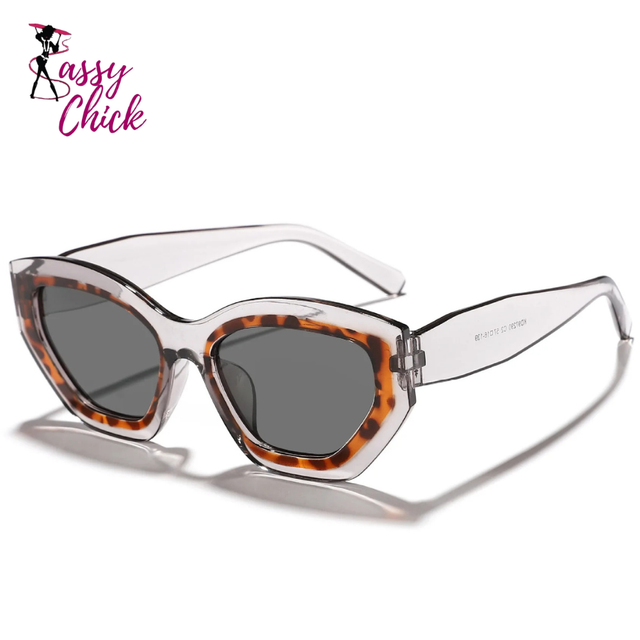 Fashion Cat Eye uv400 Vintage Sunglasses Sassy Chick Logo