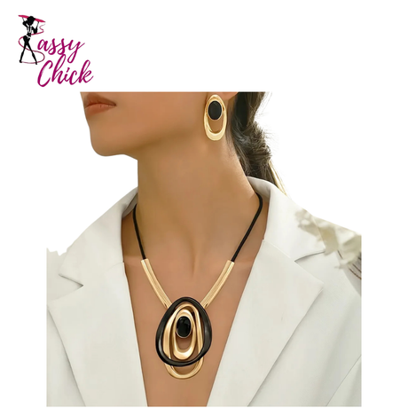 Fashion Creative Exaggerated Multi-layer Oval Party Jewelry Sassy Chick Logo