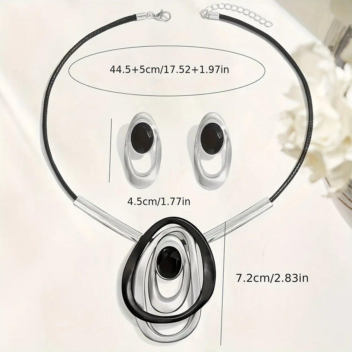 Size of Fashion Creative Exaggerated Multi-layer Oval Party Jewelry