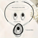 Size of Fashion Creative Exaggerated Multi-layer Oval Party Jewelry