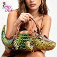 Fashion Crocodile Shape Handbag Sassy Chick Logo