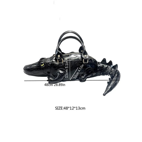 Size of Fashion Crocodile Shape Handbag