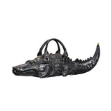 Black Fashion Crocodile Shape Handbag