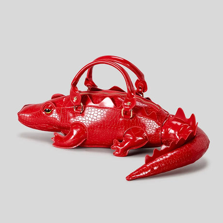 Red Fashion Crocodile Shape Handbag