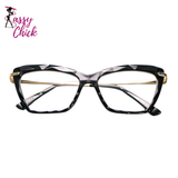 Fashion Diamond Style Frame Square Glasses Sassy Chick Logo