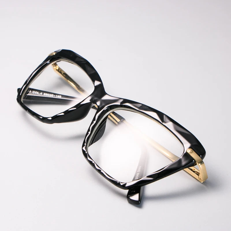 Black Fashion Diamond Style Frame Square Glasses