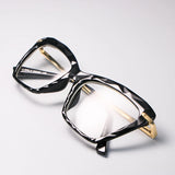 Black Fashion Diamond Style Frame Square Glasses