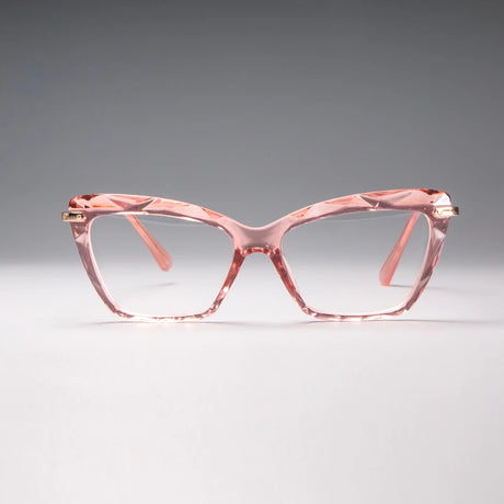 Pink Fashion Diamond Style Frame Square Glasses