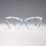 Transparent White Fashion Diamond Style Frame Square Glasses