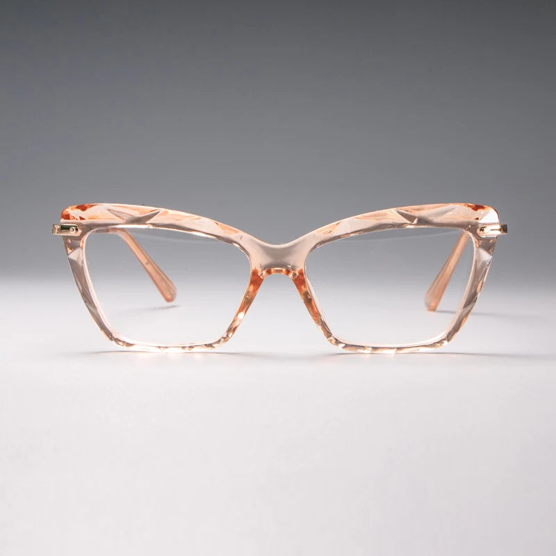 Orange Fashion Diamond Style Frame Square Glasses