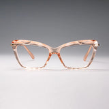 Orange Fashion Diamond Style Frame Square Glasses