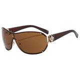 Fashion Goggles UV400 Rhinestone Sunglasses
