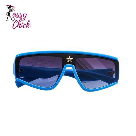 Fashion Gradient Punk Designer Sunglasses Sassy Chick Logo