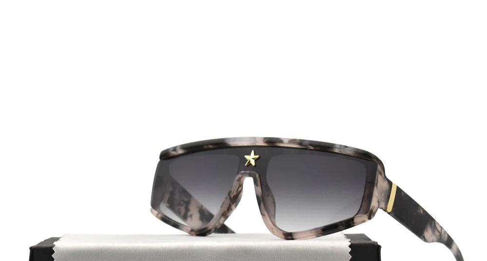 Gray Fashion Gradient Punk Designer Sunglasses