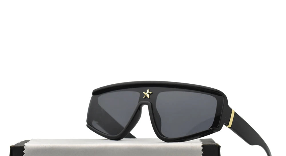 Black Fashion Gradient Punk Designer Sunglasses