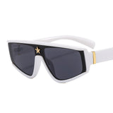 White Fashion Gradient Punk Designer Sunglasses