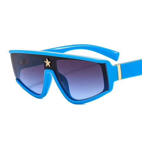 Blue Fashion Gradient Punk Designer Sunglasses