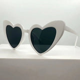 White Fashion Heart Shaped UV400 Sunglasses