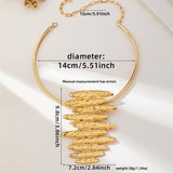 Size of Fashion Irregular Geometric Texture Choker Necklace