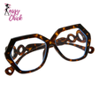 Fashion Large Size Frame Women Anti-blue Light Eyewear Sassy Chick Logo