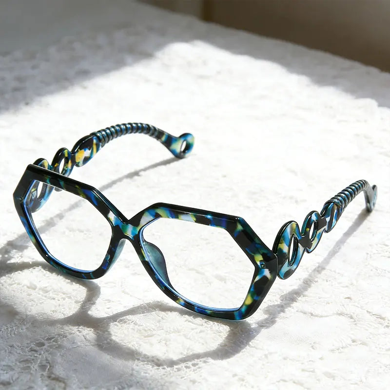 Fashion Large Size Frame Women Anti-blue Light Eyewear