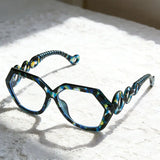 Fashion Large Size Frame Women Anti-blue Light Eyewear