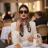 Fashion Leopard Print Silk Scarf 