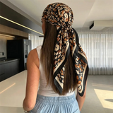 Fashion Leopard Print Silk Scarf