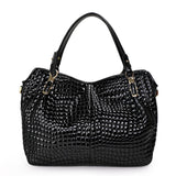Fashion Light Cowhide Black Handbag
