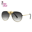 Fashion Luxury Designer Oversized Retro Sunglasses Sassy Chick Logo