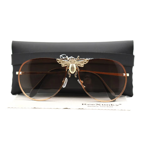 Red Fashion Luxury Designer Oversized Retro Sunglasses
